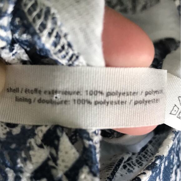 Aeropostale Womens Fit & Flare Skater mini Dress Sz XS Blue White Moroccan boho - Picture 6 of 6